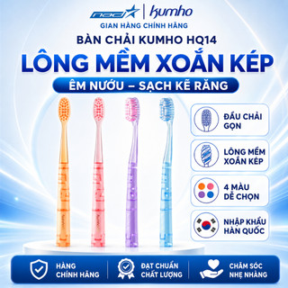 Bàn chải đánh răng Kumho HQ14 Lông Mềm Xoắn Kép Siêu Mềm Làm Sạch Sâu Từng Kẽ Răng