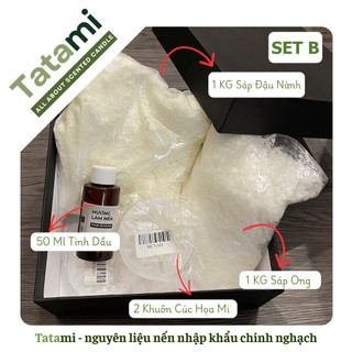 Set Nguyên Liệu Tatami Tự Làm Nến Thơm Handmade, Bộ Kit DIY Làm Nến Thơm Cho Người Mới