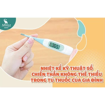 Nhiệt kế điện tử cho bé Moaz Bébé Mb-040, nhiệt kế đo nhiệt kẹp nách màn Led