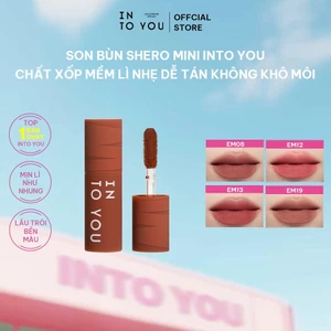 Son Bùn Shero Mini INTO YOU Chất Xốp Mềm Lì Nhẹ Dễ Tán Không Khô Môi Dùng Cho Môi Và Má 1g