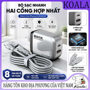 Bộ sạc GaN 30W tích hợp công nghệ sạc nhanh Flash Charge, bộ sạc nhanh hai cổng dành cho tất cả các thiết bị Apple và An