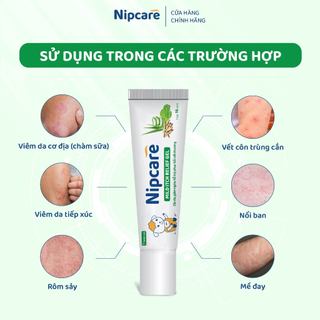Gel bôi Nipcare Mild Itch Relief 15g - gel giảm ngứa, dịu da, hỗ trợ phục hồi hàng rào bảo vệ da