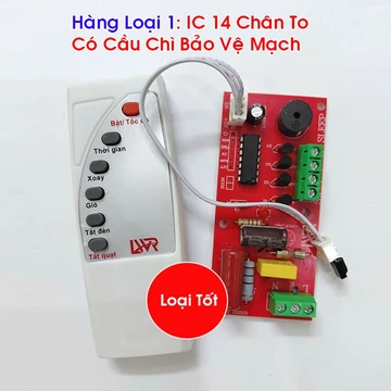 Bộ mạch điều khiển quạt từ xa,điều khiển từ xa cho quạt LWR CÓ IC TO 14 CHÂN, CÓ CẦU CHỈ BẢO VỆ MẠCH