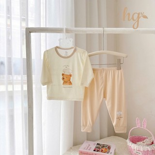 Bộ Dài Tay Chất Petit Mềm Mịn Hoạ Tiết Đáng Yêu Dành Cho Bé Trai Bé Gái  6- 16 kg Hàng Chuẩn HG