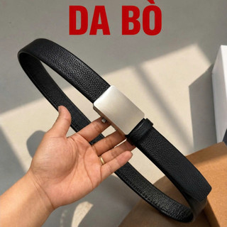 Thắt Lưng Nam Da Bò Thật 100% Khóa Gạt Tự Động Mặt Trơn Cao Cấp Sang Trọng Bản 3.5cm thatlungvidanamnu