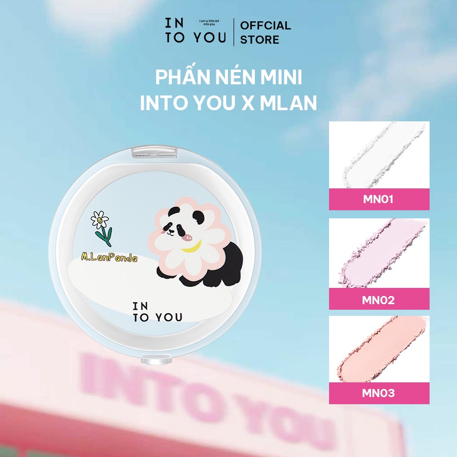 [NEW LIMITED PHIÊN BẢN PANDA] Phấn phủ nén mini INTO YOU X MLAN 3.5g
