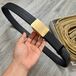 Thắt Lưng Nam Da Bò Thật 100% Khóa Gạt Tự Động Mặt Trơn Cao Cấp Sang Trọng Bản 3.5cm thatlungvidanamnu