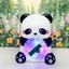 Quạt Cầm Tay Kèm Đèn Ngủ Gấu Trúc Panda Pin Sạc Đa Năng Dễ Thương MUN STORE DENQUATPAN