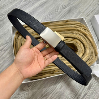 Thắt Lưng Nam Da Bò Thật 100% Khóa Gạt Tự Động Mặt Trơn Cao Cấp Sang Trọng Bản 3.5cm thatlungvidanamnu