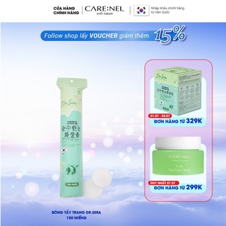 Bông tẩy trang cotton tiệt trùng mềm mịn nhiều lớp Dr.Sera Pure Snow Cotton Pad (150 miếng)