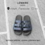 LS08.2 - Dép quai ngang Caged Style Code LEMANS, đế cao su có mùi thơm, thiết kế quai da 3 lớp trẻ trung, BH 6T