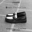 Giày Penny Loafer LEMANS Black White da bò - Đế thơm cao 4cm - BH 24 tháng toàn quốc