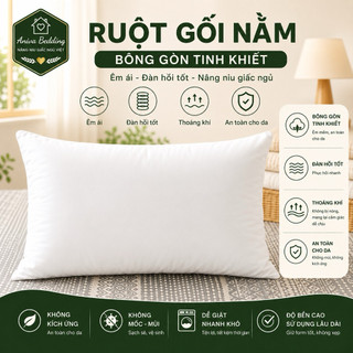 Bộ gối ôm và gối nằm gòn Minh Hằng Aniva Home, thiết kế tiện lợi, êm ái, nâng đỡ cơ thể