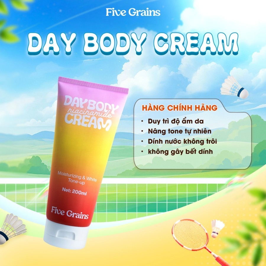 [CHÍNH HÃNG] Kem dưỡng Cao cấp Five Grains trắng da Niacinamide, Alpha-Arbutin nâng tone ban ngày