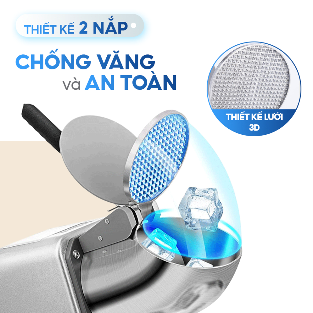 [Mẫu Mới 2026] Máy Bào Đá 2 Lưỡi Dao Venko VK-IC500 Công Suất Lớn 550W, Bào Đá Công nghiệp, Xay Đá Làm Sinh Tố Máy bào