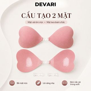 Miếng dán ngực tim xinh dễ thương, Áo dán ngực keo bám dính sử dụng nhiều lần DEVARI D0159