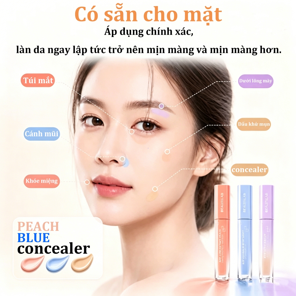 Beautilab A2P Concealer - Che Quầng Thâm, Không Bị Nhão, Trôi Nước