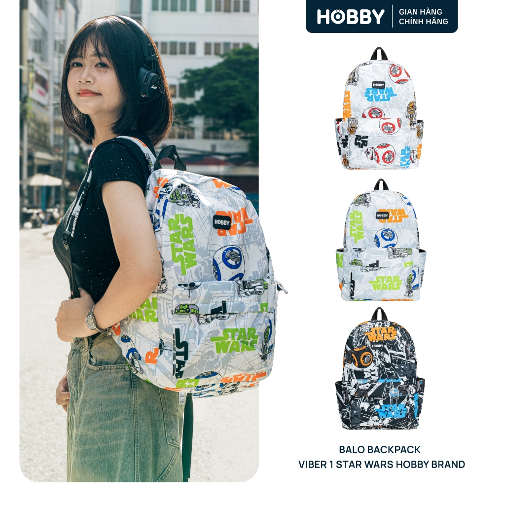 Balo Hobby Viber 1 Star Wars Hobby Phi Hành Gia, Cá Tính Cho Đi Học, đi Chơi