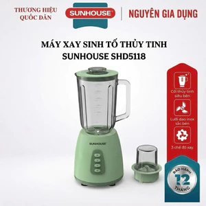 MÁY XAY SINH TỐ ĐA NĂNG SUNHOUSE SHD5118 - Công Suất 300W - 2 Cối Xay Thủy Tinh Cao Cấp