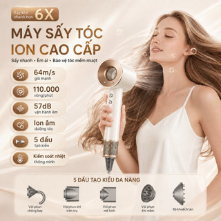 Bảo hành 36 tháng | Máy sấy tóc Plasma 2 chiều nóng/lạnh, công nghệ ion âm chống xơ rối, sấy nhanh chỉ trong 3 phút