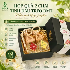 Quà tặng nhân viên, quà tặng khách hàng - 2 chai tinh dầu treo xe, treo phòng khắc thông tin cá nhân