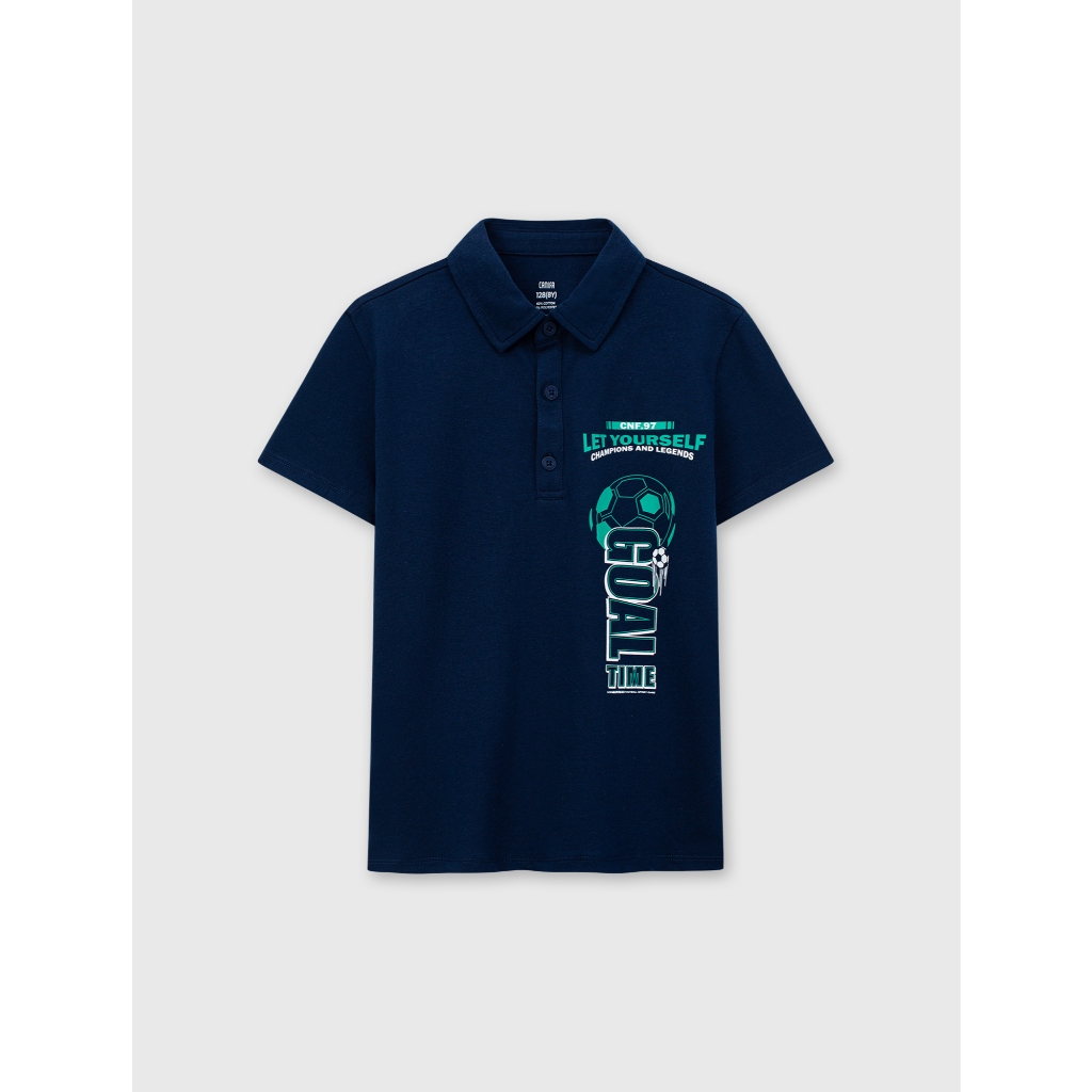 Áo polo bé trai CANIFA  Cotton USA có hình in 2TP25S003