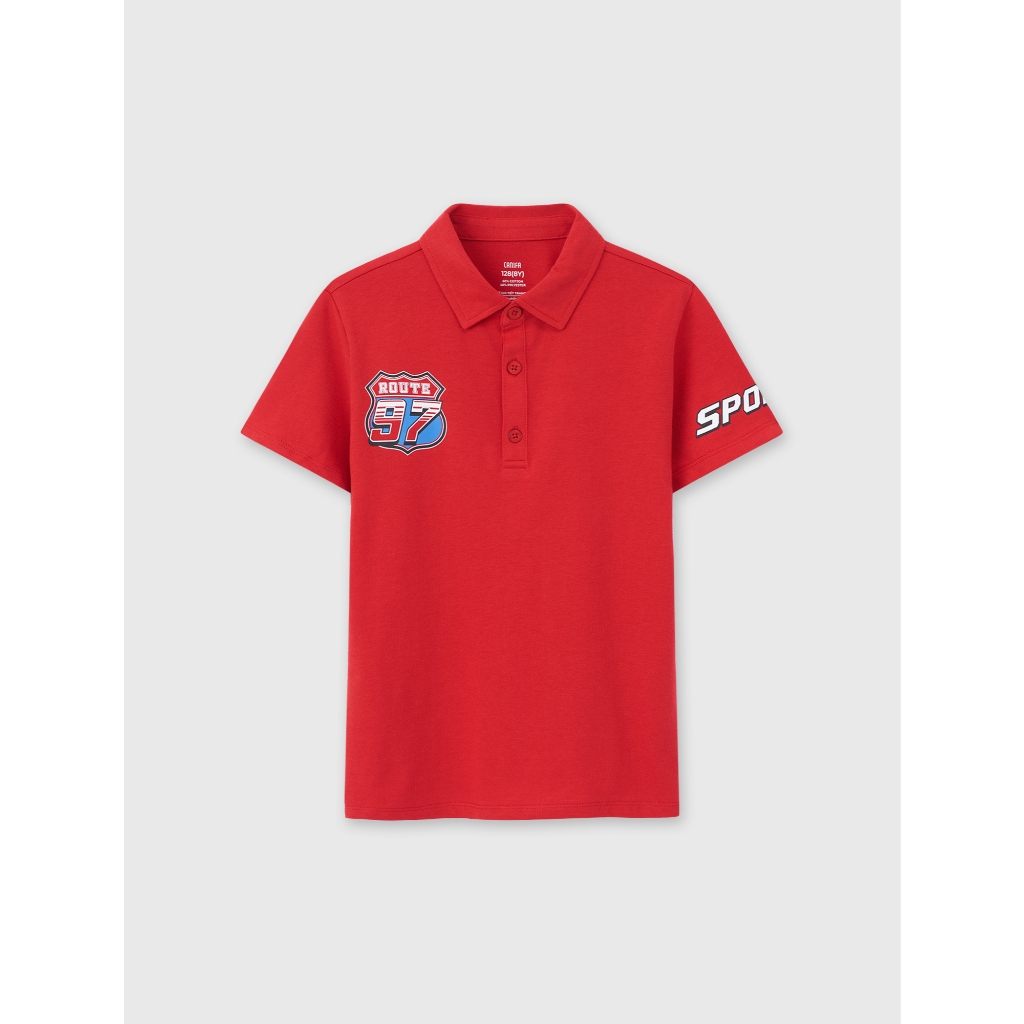 Áo polo bé trai CANIFA  Cotton USA có hình in 2TP25S003