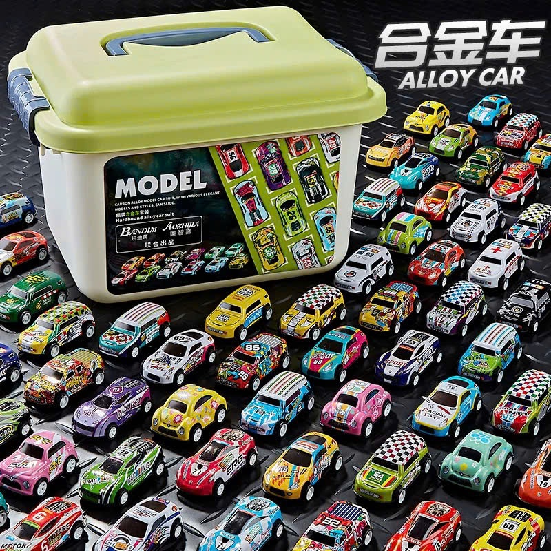 Bộ Xe Ô Tô Mô Hình Hợp Kim Mini 50 Chiếc – Xe Đồ Chơi Alloy Car Nhiều Mẫu, Hộp Đựng Tiện Lợi
