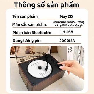 Máy nghe CD retro CD player bluetooth máy phát nhạc CD loa CD mini máy nghe nhạc cổ điển, hỗ trợ CD Bluetooth USB âm tha