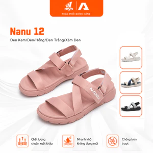 Giày Sandal Nam Nữ, Quai Chéo Đế Êm Chống Trơn Đi Học Đi Chơi