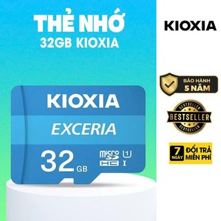 Thẻ nhớ camera, điện thoại KIOXIA 32GB 64GB 128GB đọc 100MB/s - BẢO HÀNH CHÍNH HÃNG 5 NĂM