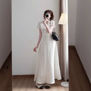 ĐẦM CHẤM BI CỔ BÈO CỘT NƠ, ĐẦM NỮ BIGSIZE THANH LỊCH DỊU DÀNG | MEOINDAHOUSE