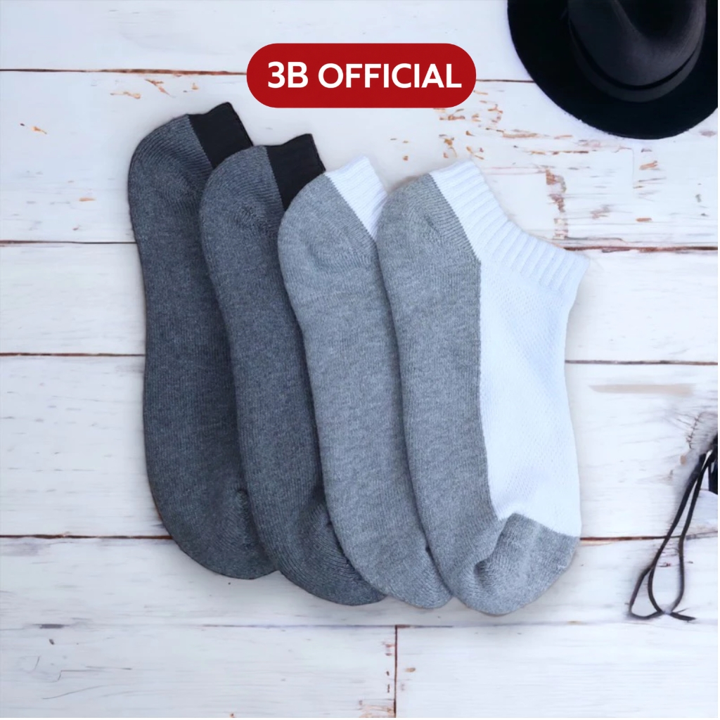 Vớ thể thao nam nữ thiết kế mặt lưới thoáng khí 3B thấm hút mồ hôi, êm chân