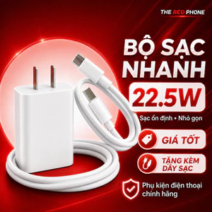 Sạc nhanh Xiaomi 22,5w chính hãng Chân cắm USB Type C sạc nhanh cho nhiều dòng máy Xiaomi THE RED PHONE
