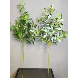 Cành Lá Oliu Giả Dài 90cm [6 Nhánh/10 Nhánh] Xanh Mốc Xanh Lá Cây Giả Trang Trí Nhà Cửa Xưởng Hạnh Hoan Nam Định