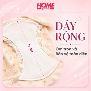 Quần lót nữ cotton dáng boxer cao cấp cạp vừa tôn dáng SEXY phối ren xinh xắn họa tiết cô điển L5272