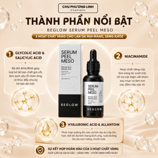 Serum Peel Da Meso Beglow - Căng Bóng, Sáng Da, Làm Sạch Tế Bào Chết 30ml - MP0763