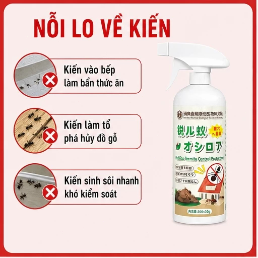🐜 Xịt Diệt Kiến Thảo Mộc 300ml Xịt Đuổi Kiến Hiệu Quả Cao Ít Mùi Dễ Sử Dụng Phù Hợp Cho Gia Đình