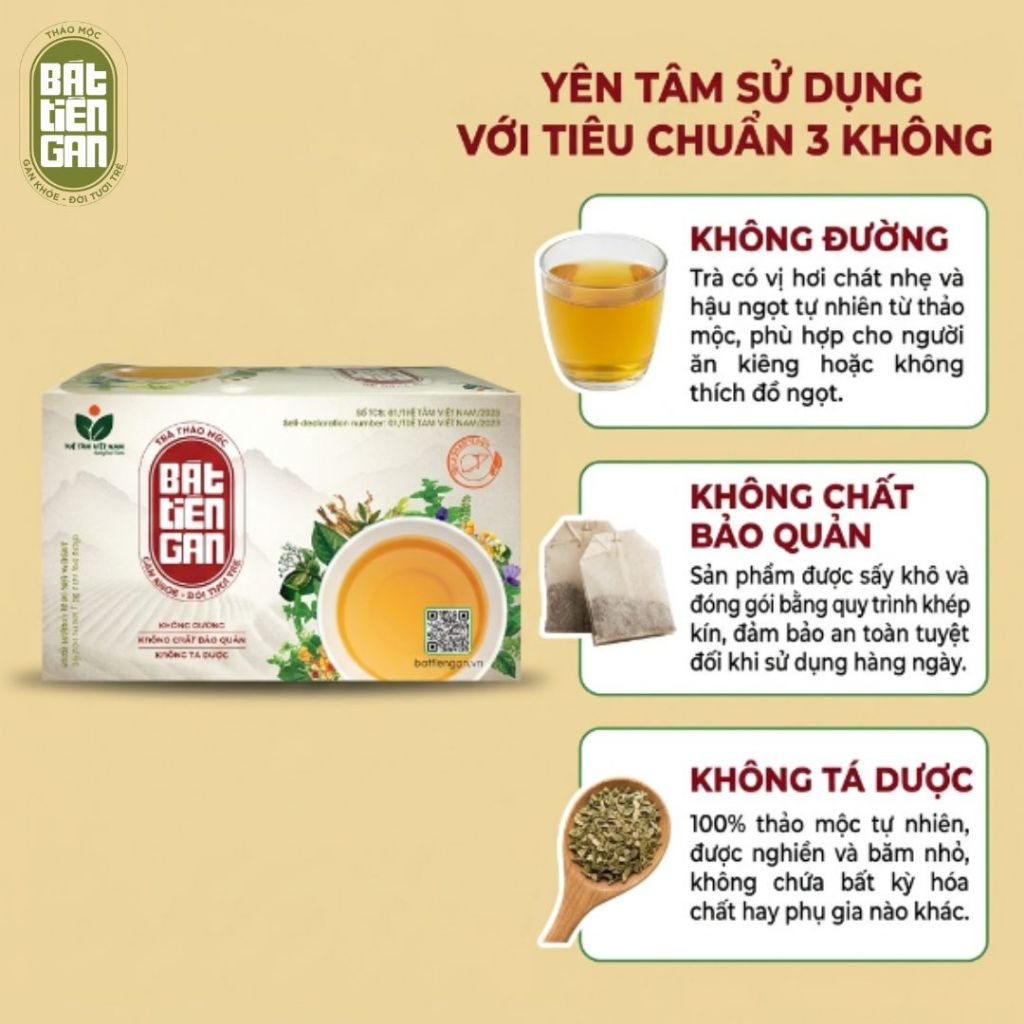 Trà Bát Tiên Gan Mát Gan Thanh Nhiệt - Trà Túi Lọc có Cà Gai Leo Xạ Đen Giải Độc Thải Độc Cơ Thể Tốt Cho Tiêu Hóa