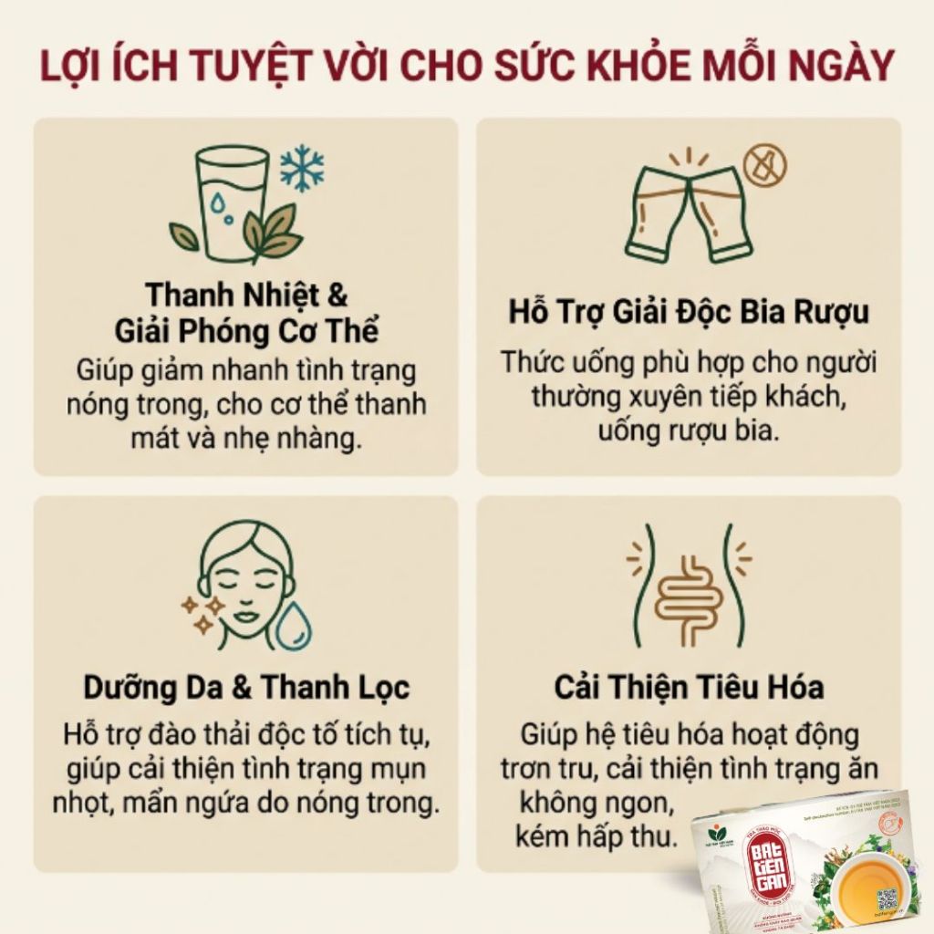 Trà Bát Tiên Gan Mát Gan Thanh Nhiệt - Trà Túi Lọc có Cà Gai Leo Xạ Đen Giải Độc Thải Độc Cơ Thể Tốt Cho Tiêu Hóa