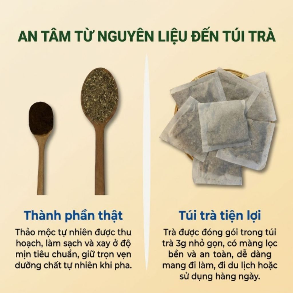 Trà Bát Tiên Gan Mát Gan Thanh Nhiệt - Trà Túi Lọc có Cà Gai Leo Xạ Đen Giải Độc Thải Độc Cơ Thể Tốt Cho Tiêu Hóa