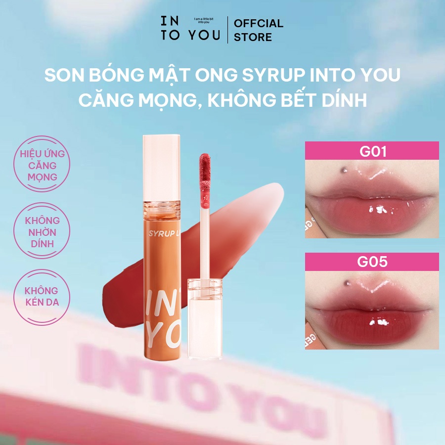Son bóng mật ong Syrup INTO YOU căng mọng, không bết dính 2.4g