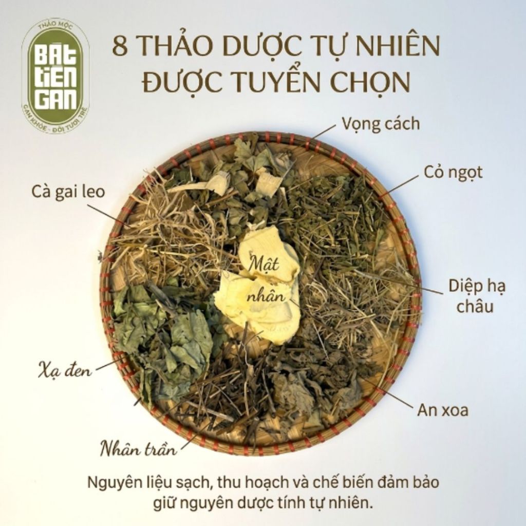 Trà Bảo Vệ Gan Bát Tiên Gan có Cà Gai Leo 144 Túi Lọc - Trà Mát Gan Thanh lọc cơ thể Giải Rượu Thải Độc Hỗ Trợ Tiêu Hóa