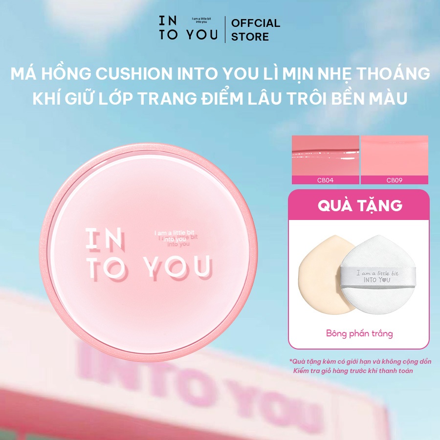 Má Hồng Cushion INTO YOU Lì Mịn Nhẹ Thoáng Khí Giữ Lớp Trang Điểm Lâu Trôi Bền Màu 3.2g