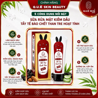 SỮA RỬA MẶT nhà Qua Skin từ hạt óc chó, vitaminE và đông trùng hạ thảo