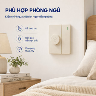 Công Tắc Điều Tốc Quạt Chuẩn 86, Núm Xoay Chỉnh Tốc Độ, Có Đèn Báo Xanh, Phù Hợp Quạt Trần Quạt Hút Quạt Treo Tường