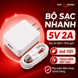 Sạc Oppo 5V 2A 933 sạc siêu nhanh chân cắm USB - Micro chính hãng THE RED PHONE