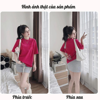 Đồ nữ phong cách, set đồ thời trang áo thun oversize tay lỡ họa tiết thêu phối chân váy ngắn dáng ôm năng động HCOM25005