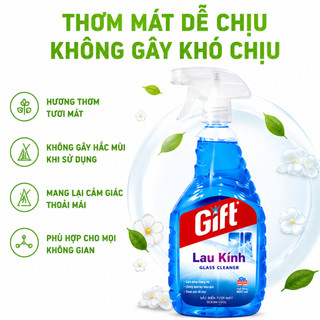 Nước Lau Kính Gift Chống Bám Bụi Không Để Lại Vệt GD347 - Dung Dịch Lau Kính Gift Glass Cleaner