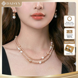 [N1078] Vòng Cổ Dây Chuyền, Chuỗi Hạt Ngọc Trai Nhân Tạo Trắng Kem Sang Trọng - DAISYN